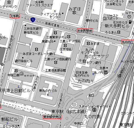 東京駅丸の内北口(©MapFan Web)
