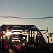 #030　丸子橋、日が傾く（2017.01.01）