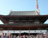 増上寺の豆まき舞台は割と低位置だった