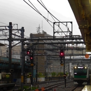 #060　雨の大崎駅（2017.08.19）